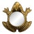 Vintage Mid-Century Brass Frog Magnifying Glass and Paperweight For Sale