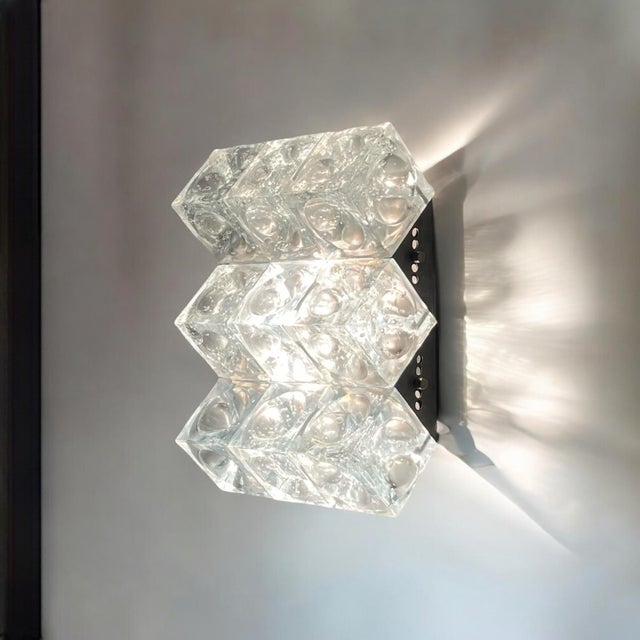 Vintage Poliarte Wall Lamp Cetusa in Handcrafted Glass Cubes, 1970s For Sale - Image 11 of 11
