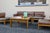 1960s Modular Sofa and Chairs in Wood and Leather with Coffee Table, 1960s, Set of 6 For Sale - Image 5 of 18