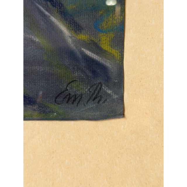 Em.Th. Framed Coastal Landscape Painting Danish Modern 1950s For Sale - Image 4 of 11