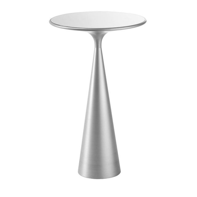 Not Yet Made - Made To Order Cono Tall Deep Silver Metal Side Table by Lorenza Bozzoli For Sale - Image 5 of 5