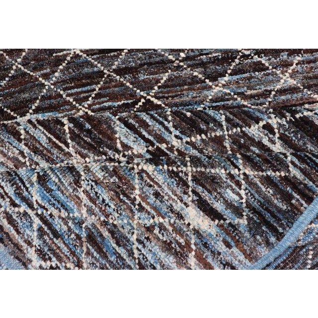 Modern Afghanistan Runner in Natural Tones With Subdued Design 3 X 12'8 For Sale - Image 10 of 11