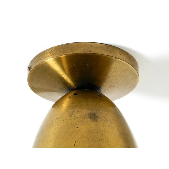 Large Mid-Century Modern Brass Ceiling Lamp, 1950s For Sale - Image 10 of 16