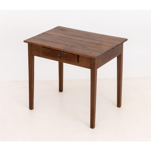 19th Century French Provincial Pine Work Table For Sale - Image 5 of 8