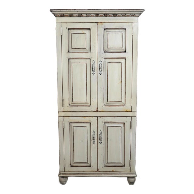 Habersham Country Style Linen Press Armoire For Sale