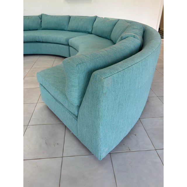 Mid-Century Modern 1970s Milo Baughman Attributed Circular Sectional Sofa For Sale - Image 3 of 11
