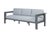 Metal Sardinia Aluminum Frame Outdoor Sofa Set - Gray Cushions For Sale - Image 7 of 18