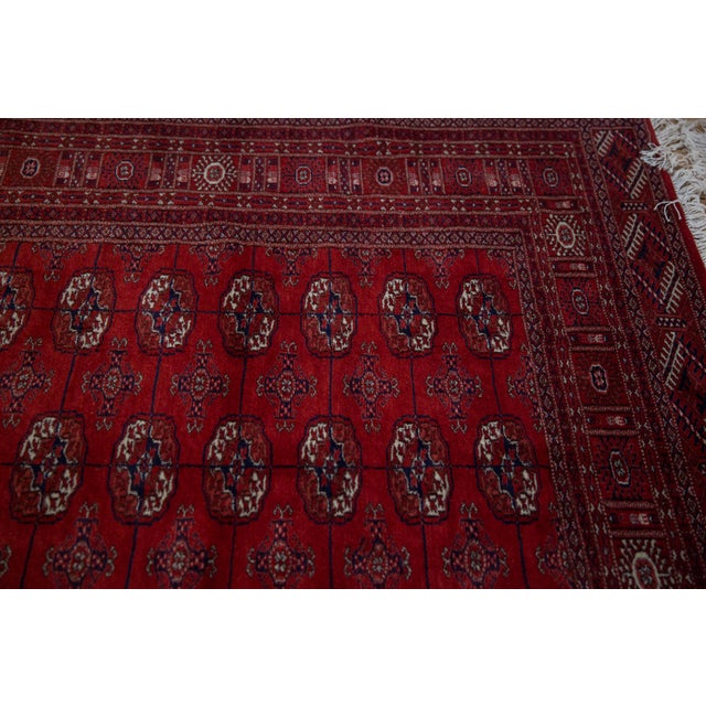 Vintage Fine Bokhara Square Rug - 5' X 5'2" For Sale - Image 10 of 11