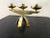Minimalism 1960s Swiss Hand Hammered Brass Candlestick’s - A Pair For Sale - Image 3 of 13