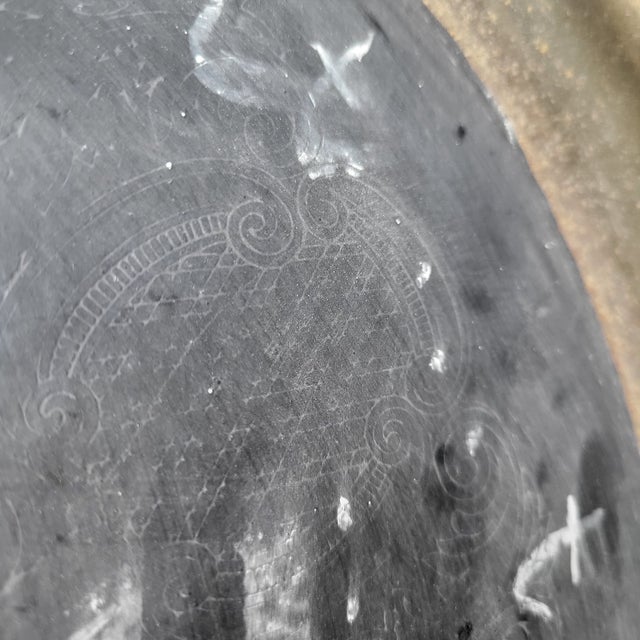 Vintage Chalk Board Menu Board Silverplate Tray Platter 22" X 17" W Hanger For Sale - Image 11 of 16