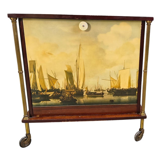 Mid-Century Modern French Bar Cabinet, 1960s For Sale