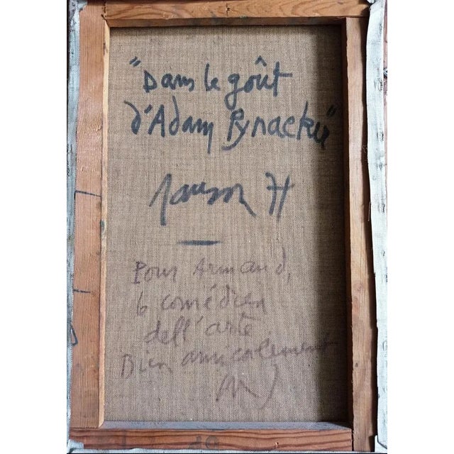 MARC JANSON (1930) Beautiful surrealist composition, oil on canvas Signed and dated 1971 41 x 27cm In beautiful condition...