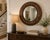 English Late 20th Century Round Paisley-Covered Mirror With Brass Nailhead Trim, 36" For Sale - Image 3 of 6