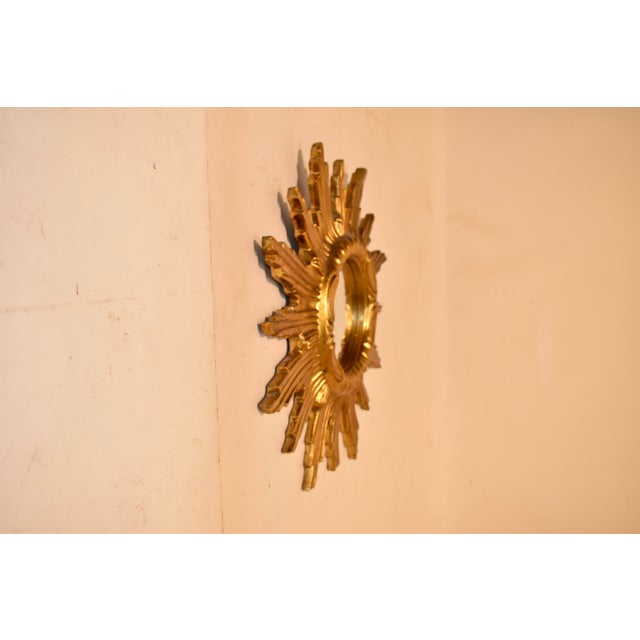 Mid-Century Modern Mid-20th Century Sunburst Mirror From France For Sale - Image 3 of 6