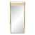 Beveled Solid Brass Travertine Insert Frame Mid-Century Modern Wall Mirror For Sale