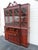 Traditional Union National Flame Mahogany 2 Part Breakfront China Display Cabinet 6666 For Sale - Image 3 of 18