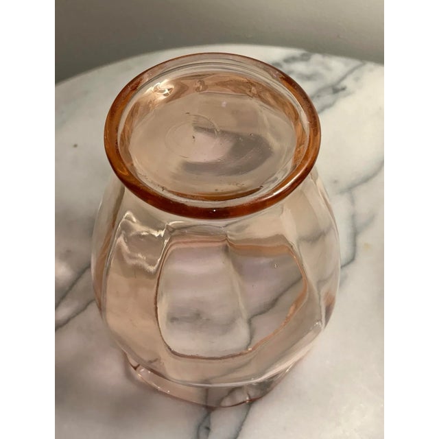 Pink Glass Hand Blown Scalloped Ruffled Vase W/Pontil Mark For Sale - Image 9 of 10