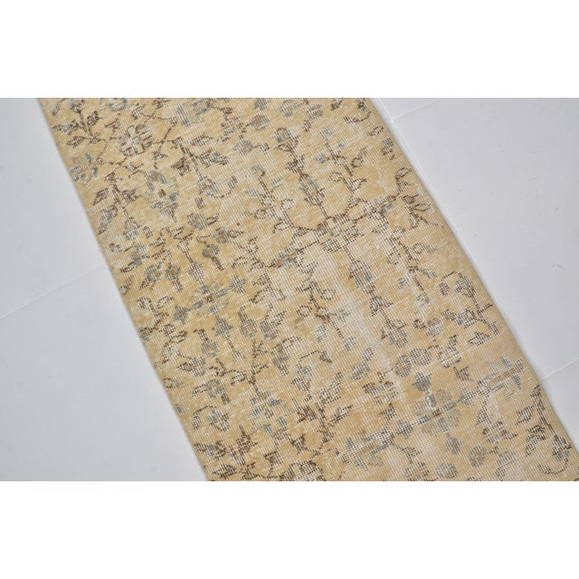 Grey Vintage Handknotted Wool Runner For Sale - Image 4 of 10