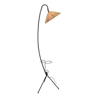Vintage Tripod Reading Floor Lamp, France, 1950s For Sale