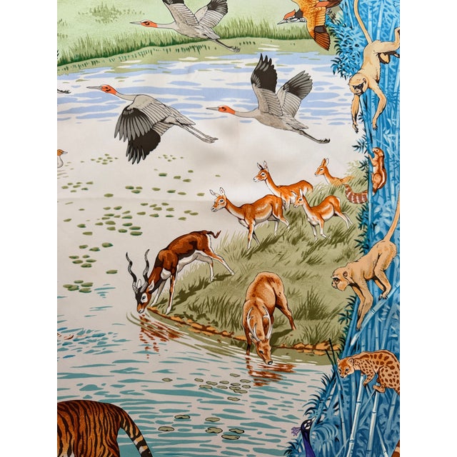 Hermès La Trêve De L’eau 2005 Silk Scarf Designed by Robert Dallet For Sale In New York - Image 6 of 11