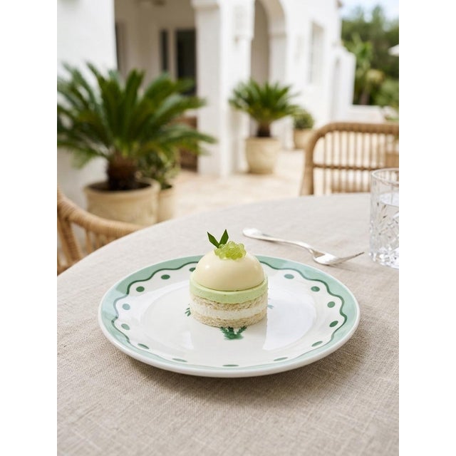 Ceramic Vintage Fern & Co. For Anthropologie Palm Tree Appetizer Plate For Sale - Image 7 of 12