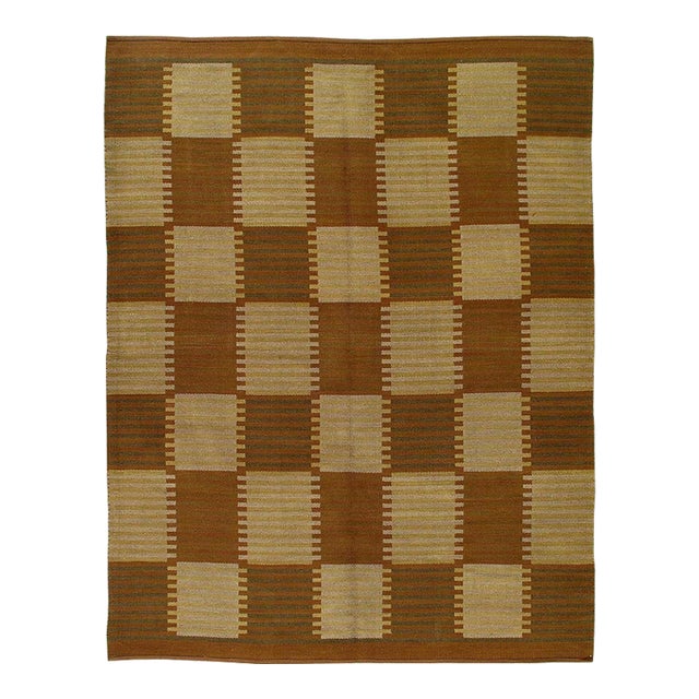 Scandinavian Reversible Wool Rug For Sale