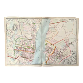 Antique Cartography Map of Section 15 of Orange and Dutchess Counties New York - Published by Watson and Company, 1891 For Sale