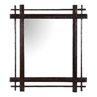 Black Forest Hand-Carved Wall Mirror, Austria, 1880s For Sale