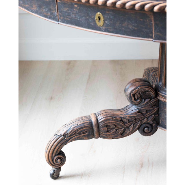 19th Century Swedish 19th Century Empire Oval Center Table, circa 1830 For Sale - Image 5 of 11