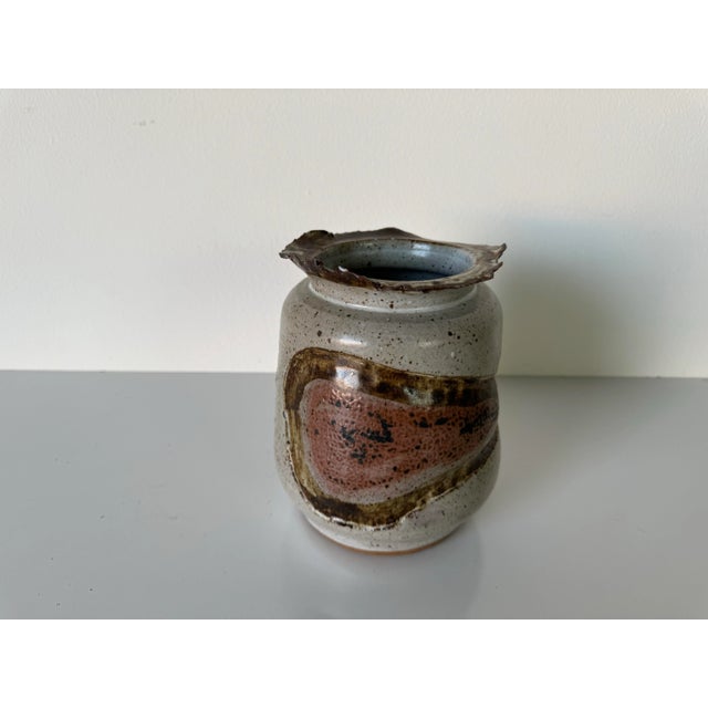 Mid-Century Organic Brutalist Art Studio Pottery Vase For Sale - Image 12 of 12