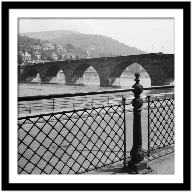View to Old Bridge Over River Neckar at Heidelberg, Germany 1936, Printed 2021 For Sale - Image 4 of 5