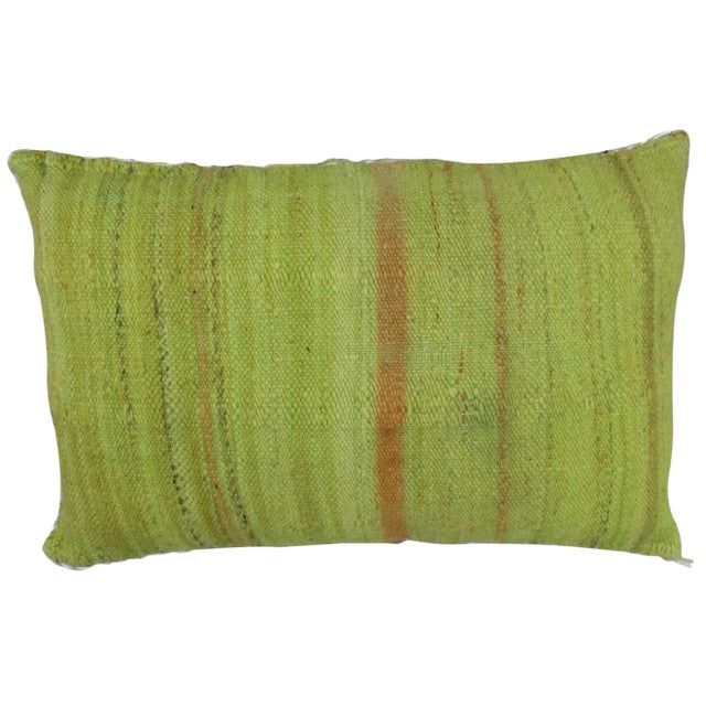 Moroccan Vintage Green Moroccan Pillow W/ Stripes For Sale - Image 3 of 4
