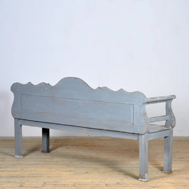 Antique Hungarian Pine Bench, 1900 For Sale - Image 13 of 14