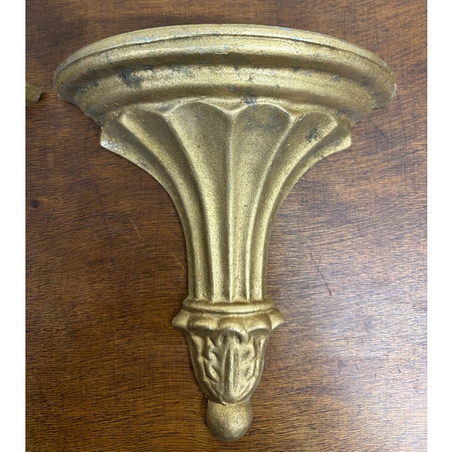 Mid 20th Century Vintage Hoda H050 Neoclassical Style Wall Shelves Corbels - Pair For Sale - Image 5 of 10