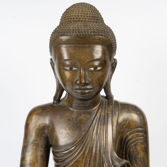 Late 19th Century Bronze Seated Buddha, Burma For Sale - Image 4 of 9