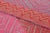 Textile Vintage Frazada Kilim in Pink & Red Geometric Patterns - Rug & Kilim For Sale - Image 7 of 7