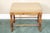 Early 21st Century Vintage Faux Bamboo Upholstered Vanity Foot Stool For Sale - Image 5 of 8