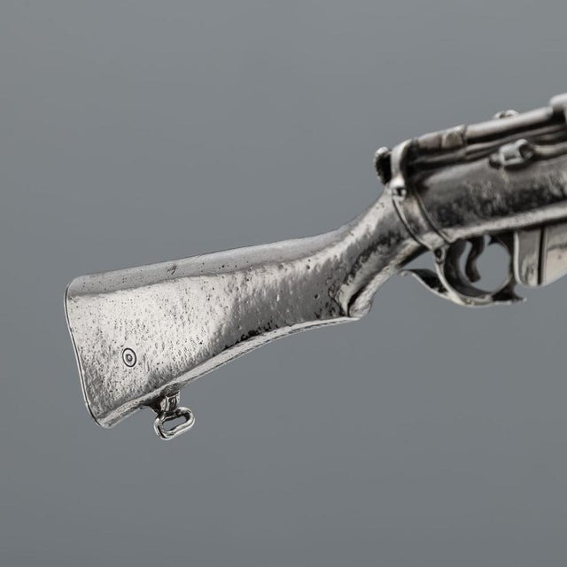 Antique English Silver Rifle Shooting Trophy, London, 1915 For Sale - Image 16 of 18