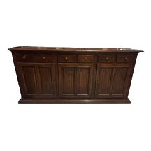 Rustic Wood Sideboard with Drawers and Doors For Sale