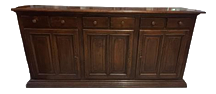 Rustic Wood Sideboard with Drawers and Doors