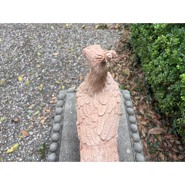 Vintage Italian Terracotta Peacock Sculpture For Sale In Houston - Image 6 of 12