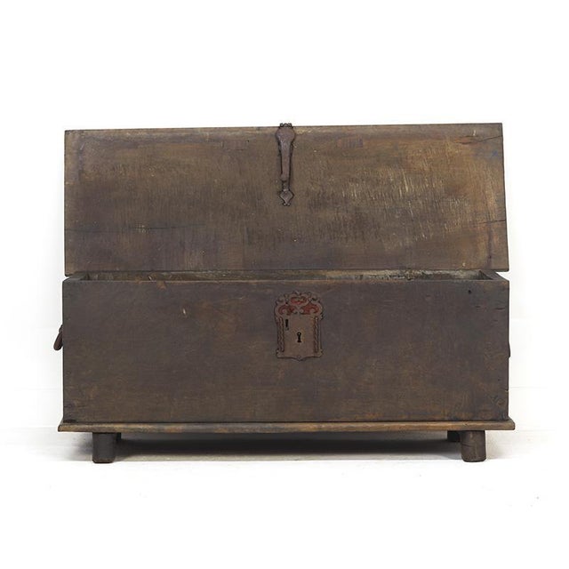 Antique Spanish Rustic Farmhouse Chest For Sale - Image 12 of 18
