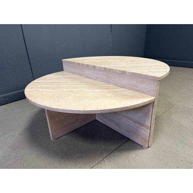 Vintage Travertine Coffee Table, 1970s For Sale - Image 4 of 9