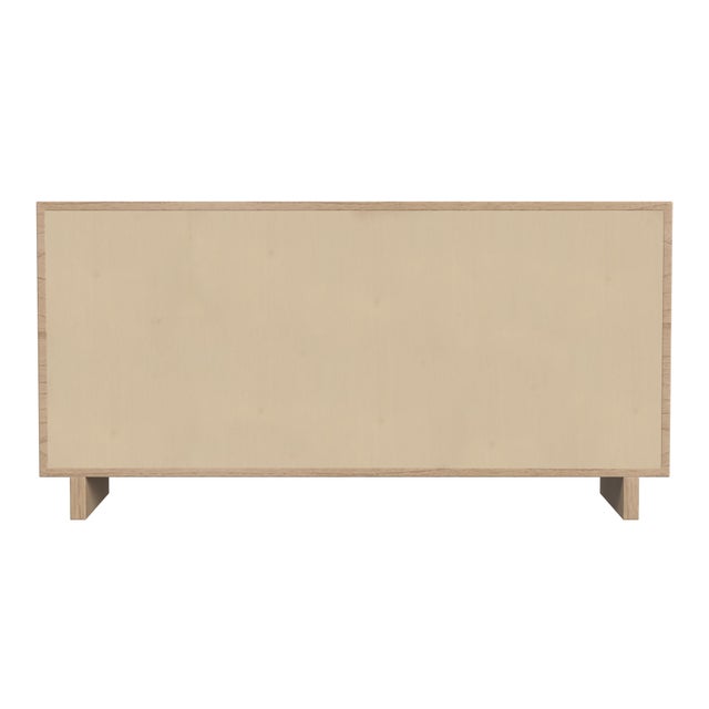 Wood Halmstad 62 in. W Rectangular Wood Panel 6 Drawer Dresser with Soft Close Drawers, Blonde Oak For Sale - Image 7 of 8