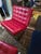 Red Attributed Knoll Barcelona Chair & Matching Ottoman – Early 1960s Chrome Frame, Custom Red Leather, Laurel Canyon Provenance For Sale - Image 8 of 15