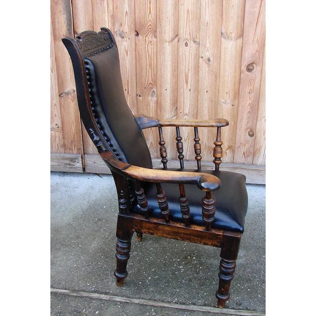 Wood 19th Century Oak Armchair For Sale - Image 7 of 14