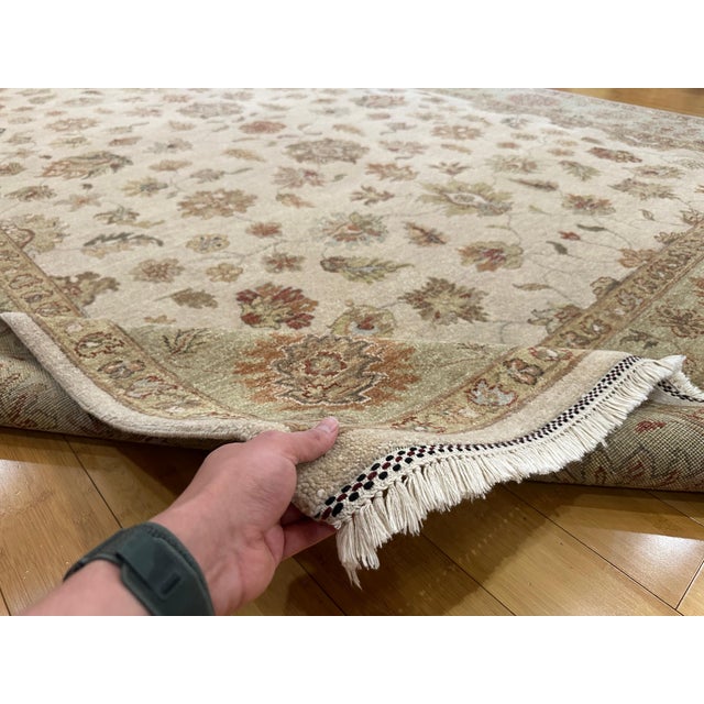 Textile Tabriz Persian Style Handmade Wool Area Rug 9x12 For Sale - Image 7 of 10