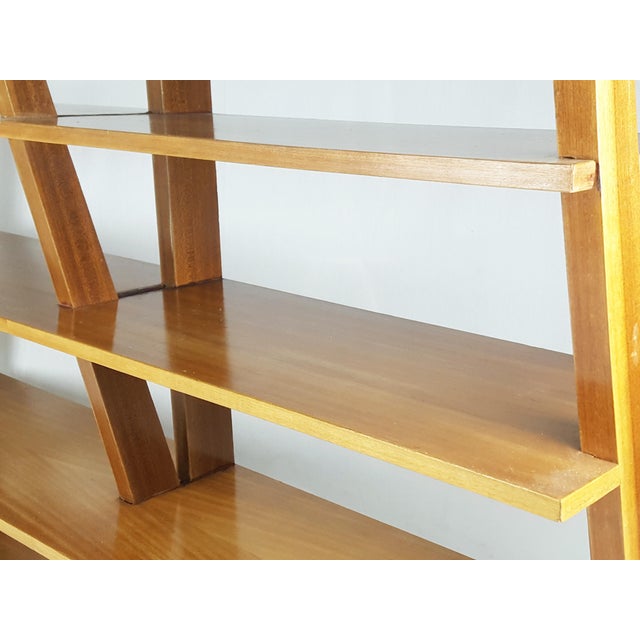 Wood Large Italian Teak Hanging Shelf from Isa, 1950s For Sale - Image 7 of 10