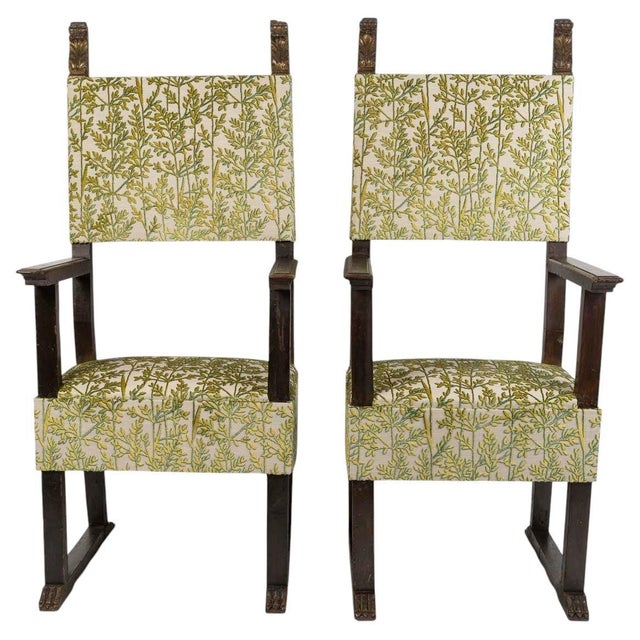 Antique High Period Style Armchairs, 1800s, Set of 2 For Sale - Image 9 of 9