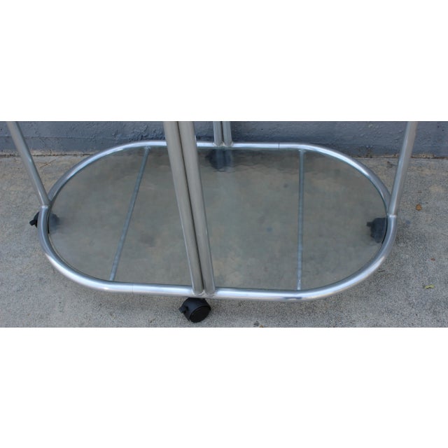 1960s 1960s Polished Aluminum Cart For Sale - Image 5 of 7